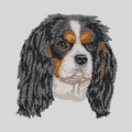 Cavalier King Charles Spaniel Embroidered Mock Neck Sweatshirt