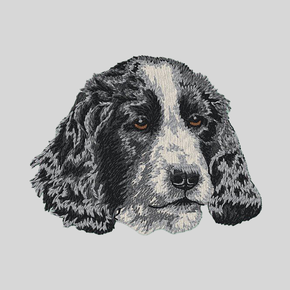 English Cocker Spaniel Embroidered Mock Neck Sweatshirt