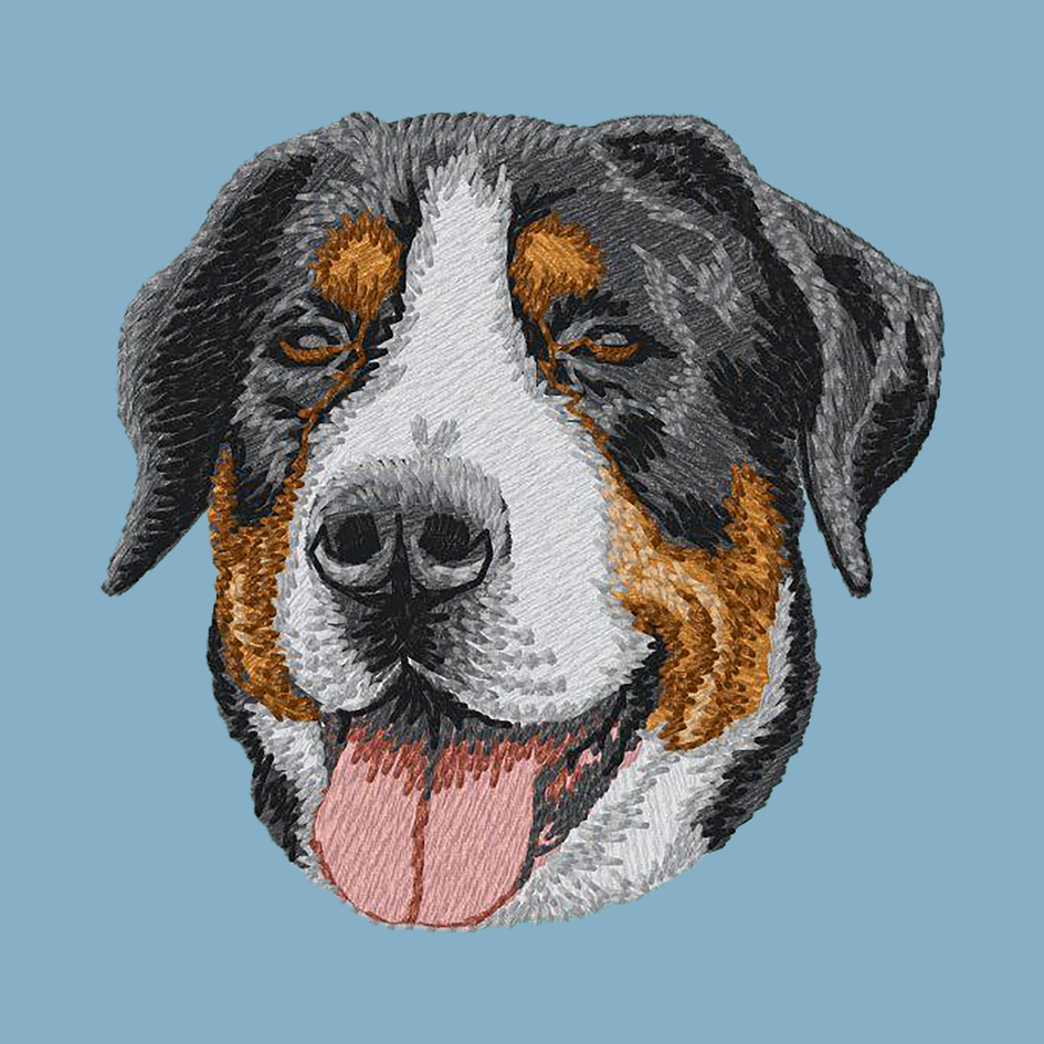 Greater Swiss Mountain Dog Embroidered Classic Long Sleeve Shirt
