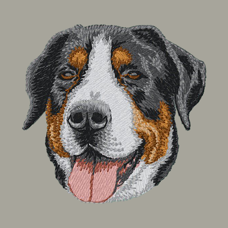 Greater Swiss Mountain Dog Embroidered Classic Long Sleeve Shirt
