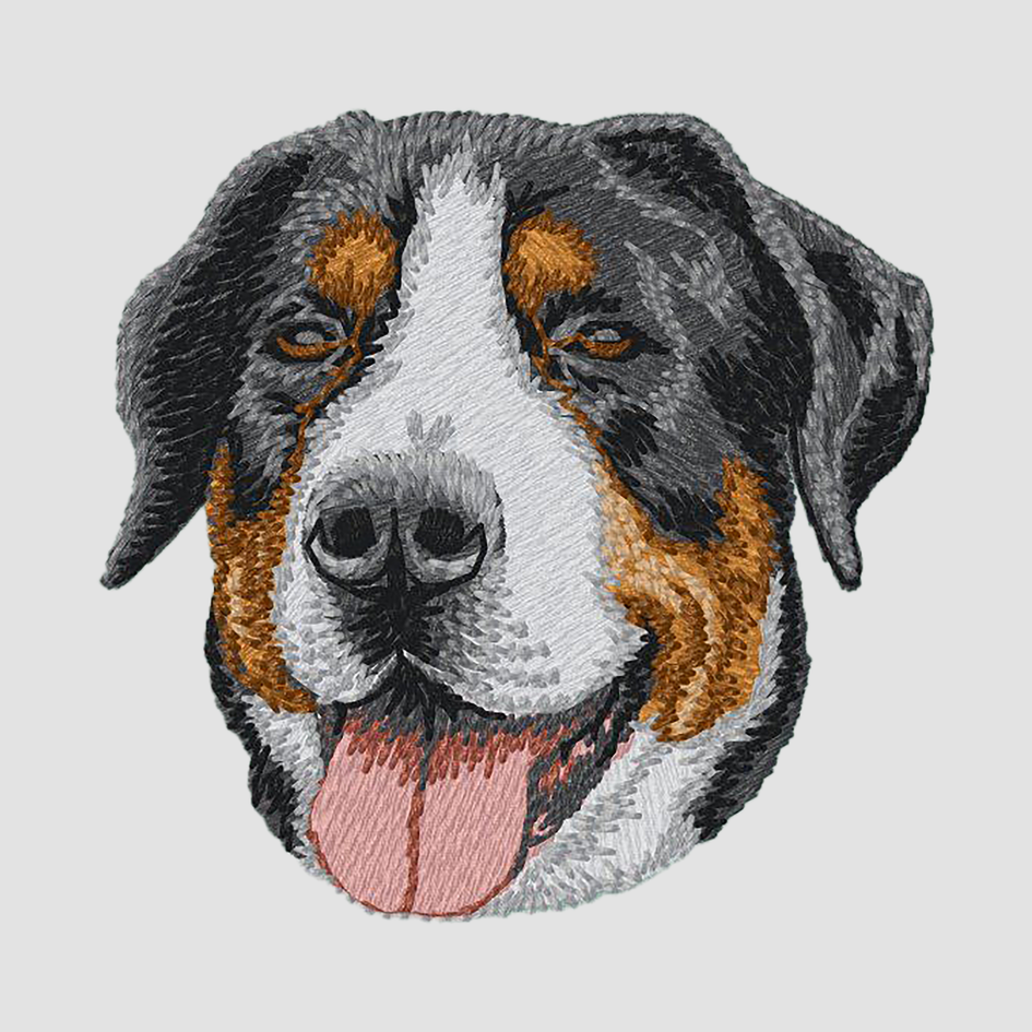 Greater Swiss Mountain Dog Embroidered Classic Long Sleeve Shirt
