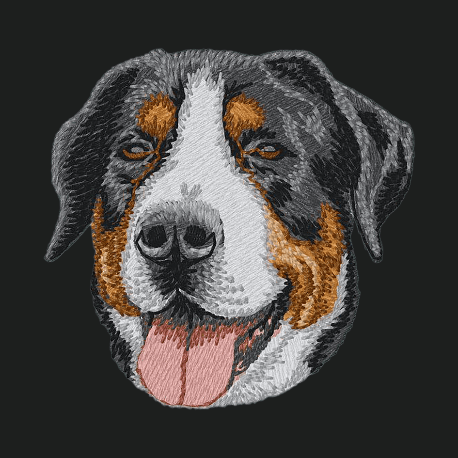 Greater Swiss Mountain Dog Embroidered Crossbody Bag