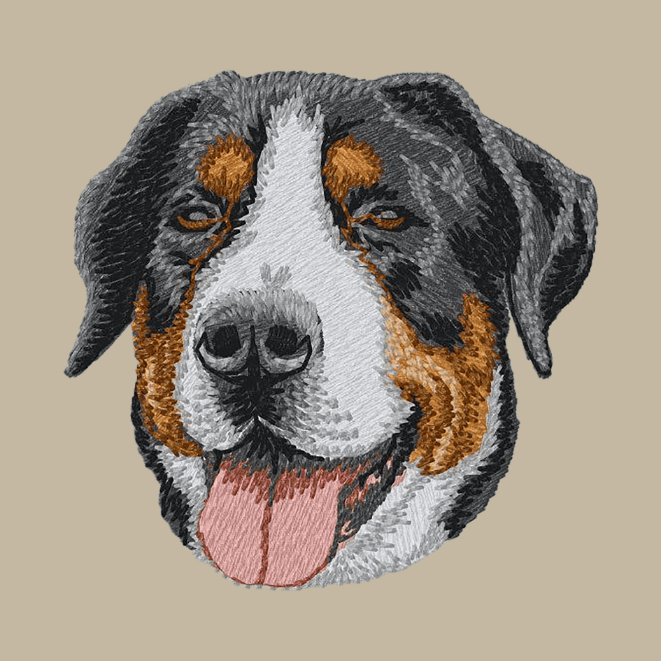 Greater Swiss Mountain Dog Embroidered Crossbody Bag