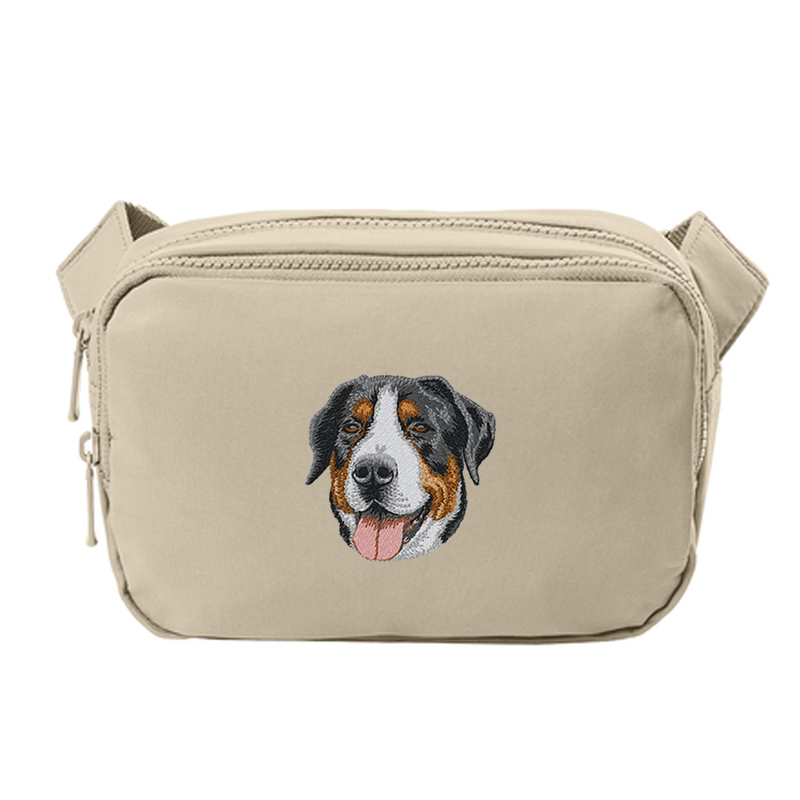 Greater Swiss Mountain Dog Embroidered Crossbody Bag