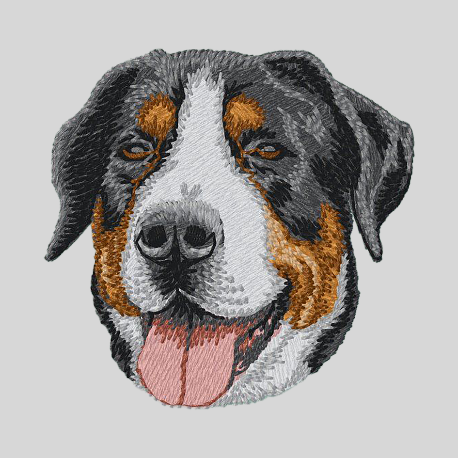 Greater Swiss Mountain Dog Embroidered Mock Neck Sweatshirt