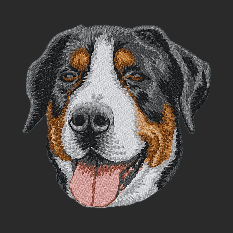 Greater Swiss Mountain Dog Embroidered Wearable Blanket
