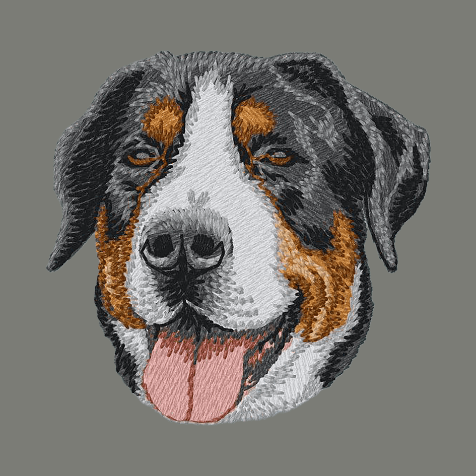 Greater Swiss Mountain Dog Embroidered Wearable Blanket