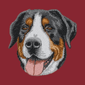 Greater Swiss Mountain Dog Embroidered Wearable Blanket