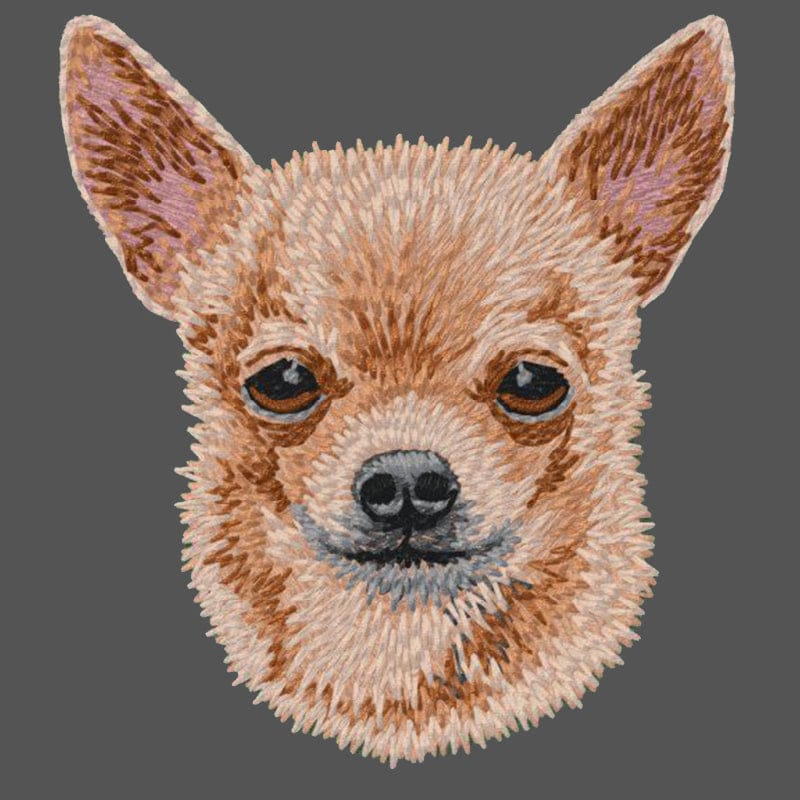 Chihuahua Embroidered Men's Fleece Jacket