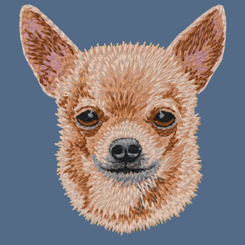 Chihuahua Embroidered Women's Denim Shirt