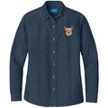 Chihuahua Embroidered Women's Denim Shirt