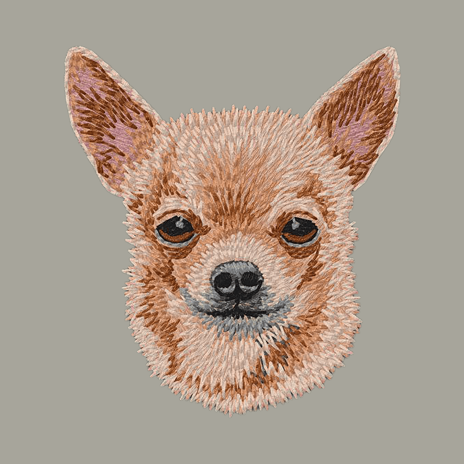 Chihuahua Embroidered Classic Long Sleeve Shirt