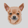 Chihuahua Embroidered Mock Neck Sweatshirt