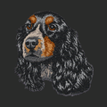 English Cocker Spaniel Embroidered Classic Long Sleeve Shirt