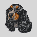 English Cocker Spaniel Embroidered Mock Neck Sweatshirt