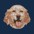 English Setter Embroidered Men's Denim Shirt