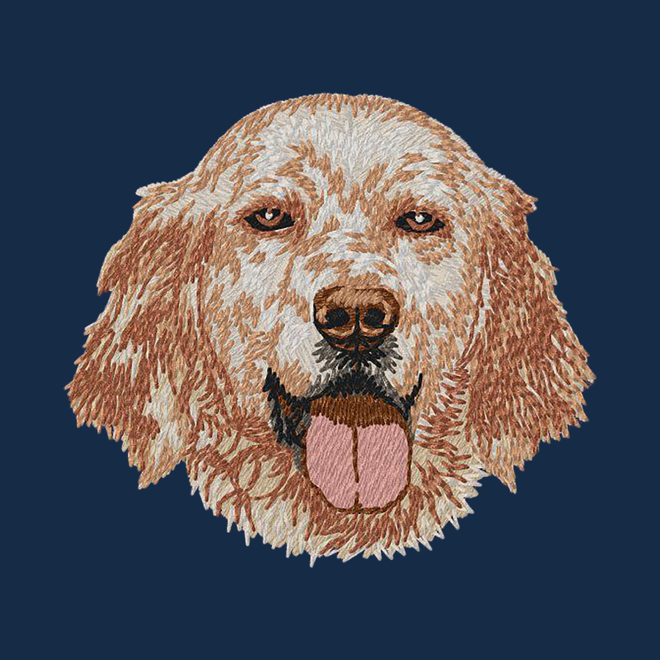 English Setter Embroidered Men's Denim Shirt