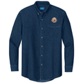 English Setter Embroidered Men's Denim Shirt