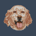 English Setter Embroidered Women's Denim Shirt