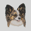 Papillon Embroidered Mock Neck Sweatshirt