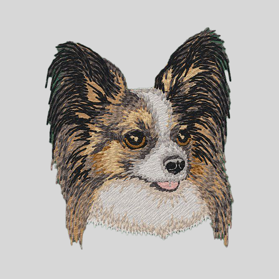 Papillon Embroidered Mock Neck Sweatshirt