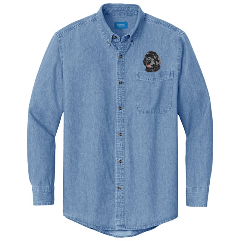 Newfoundland Embroidered Men's Denim Shirt