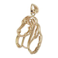 Dachshund (Longhaired ) in 14K Gold Silhoutte Head Pendant
