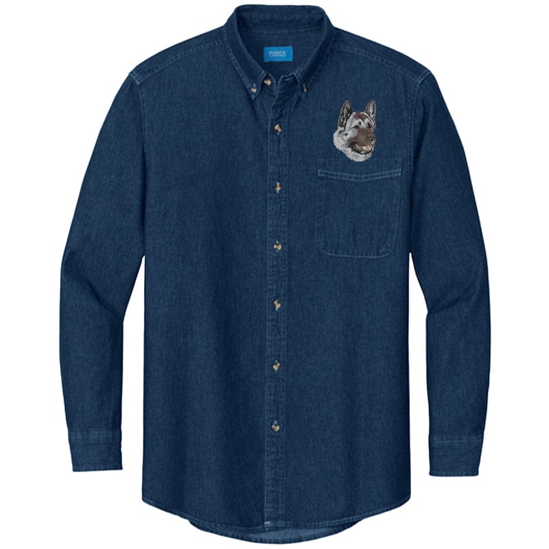 Akita Embroidered Men's Denim Shirt
