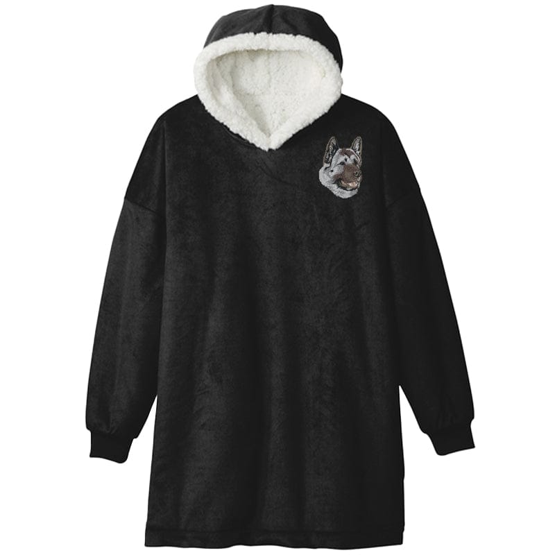 Akita Embroidered Wearable Blanket