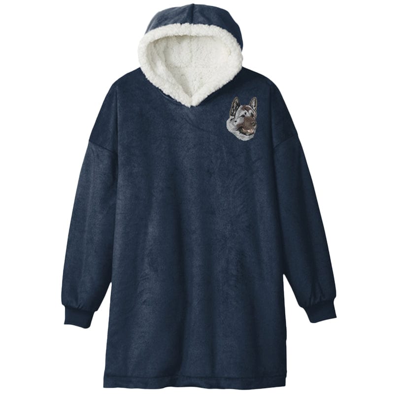 Akita Embroidered Wearable Blanket