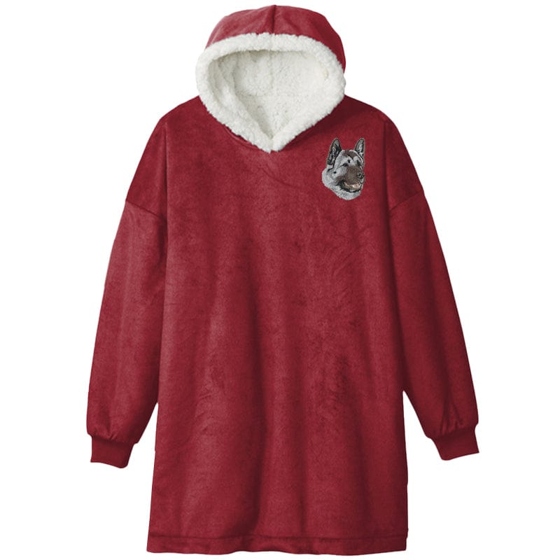 Akita Embroidered Wearable Blanket