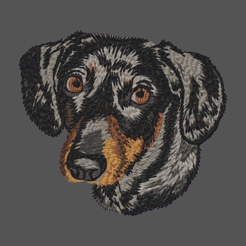 Dachshund Embroidered Men's Fleece Jacket