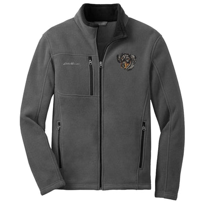 Dachshund Embroidered Men's Fleece Jacket