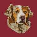 Australian Shepherd Embroidered Wearable Blanket