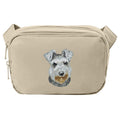 Miniature Schnauzer Embroidered Crossbody Bag