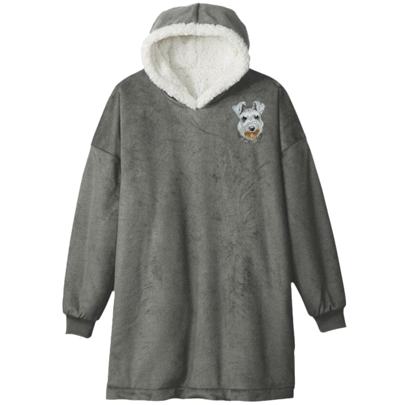 Miniature Schnauzer Embroidered Wearable Blanket