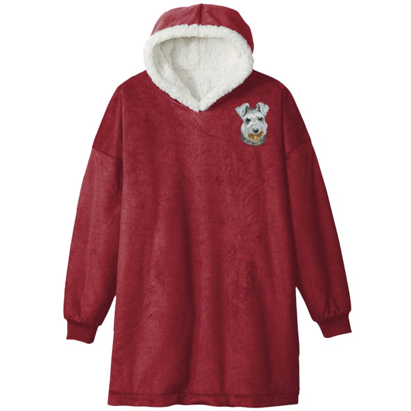 Miniature Schnauzer Embroidered Wearable Blanket