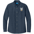 Miniature Schnauzer Embroidered Women's Denim Shirt