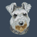 Miniature Schnauzer Embroidered Women's Denim Shirt