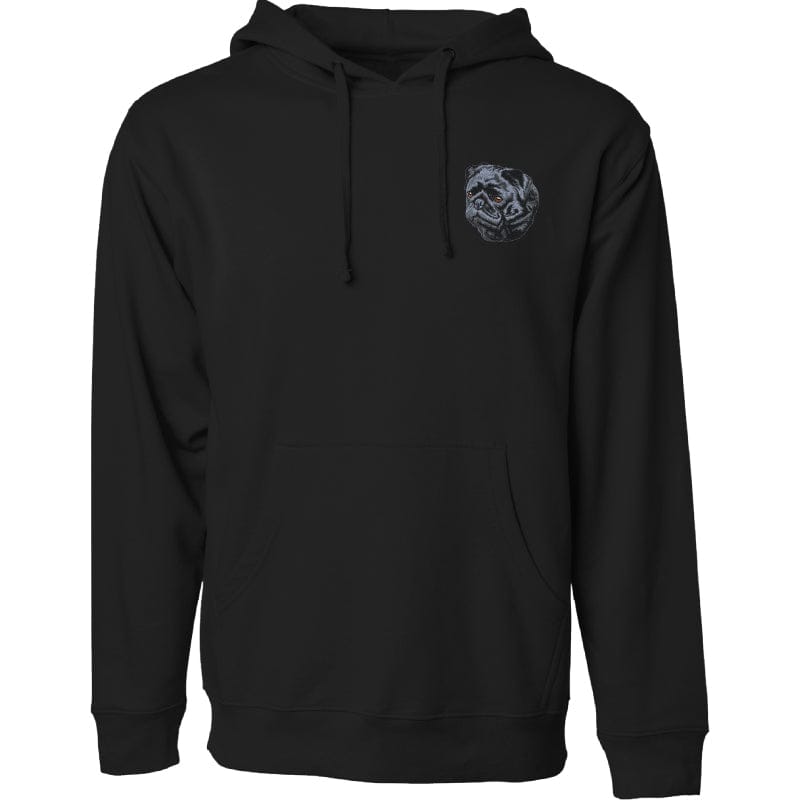 Pug Embroidered Sweatshirt Hoodie