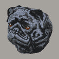 Pug Embroidered Sweatshirt Hoodie