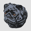 Pug Embroidered Sweatshirt Hoodie