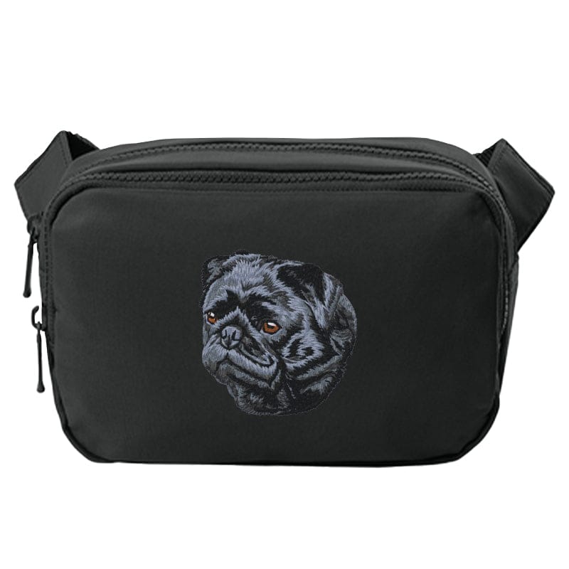Pug Embroidered Crossbody Bag