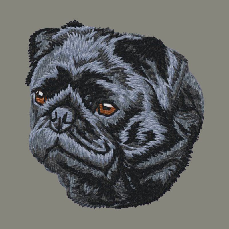 Pug Embroidered Baseball Cap