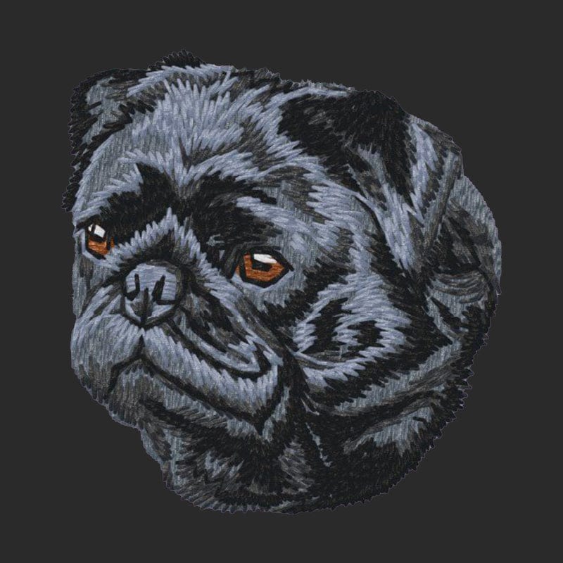 Pug Embroidered Wearable Blanket