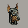 Doberman Pinscher Embroidered Sweatshirt Hoodie