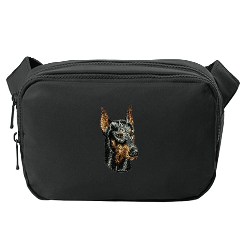 Doberman Pinscher Embroidered Crossbody Bag