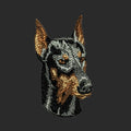 Doberman Pinscher Embroidered Wearable Blanket