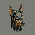 Doberman Pinscher Embroidered Wearable Blanket