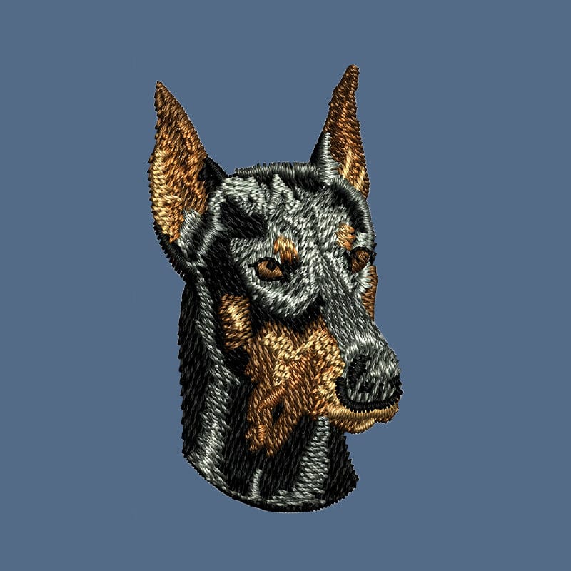 Doberman Pinscher Embroidered Women's Denim Shirt
